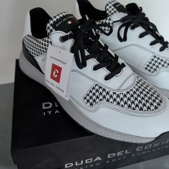 NWT Duca Del Cosma Pagani Black and White sneakers Size 12